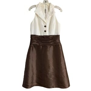 Jordan Formal Dress Women Sz 8 Cream White/Brown